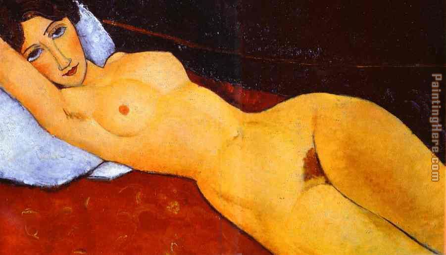 Reclining Nude painting - Amedeo Modigliani Reclining Nude art painting